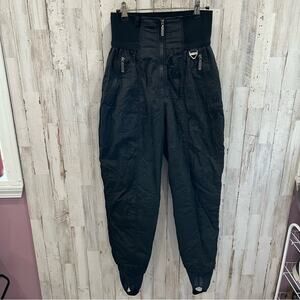 Vintage Tyrolia Skiwear by Head Ski / Snowboard Pants Stirrups Black  Size 8
